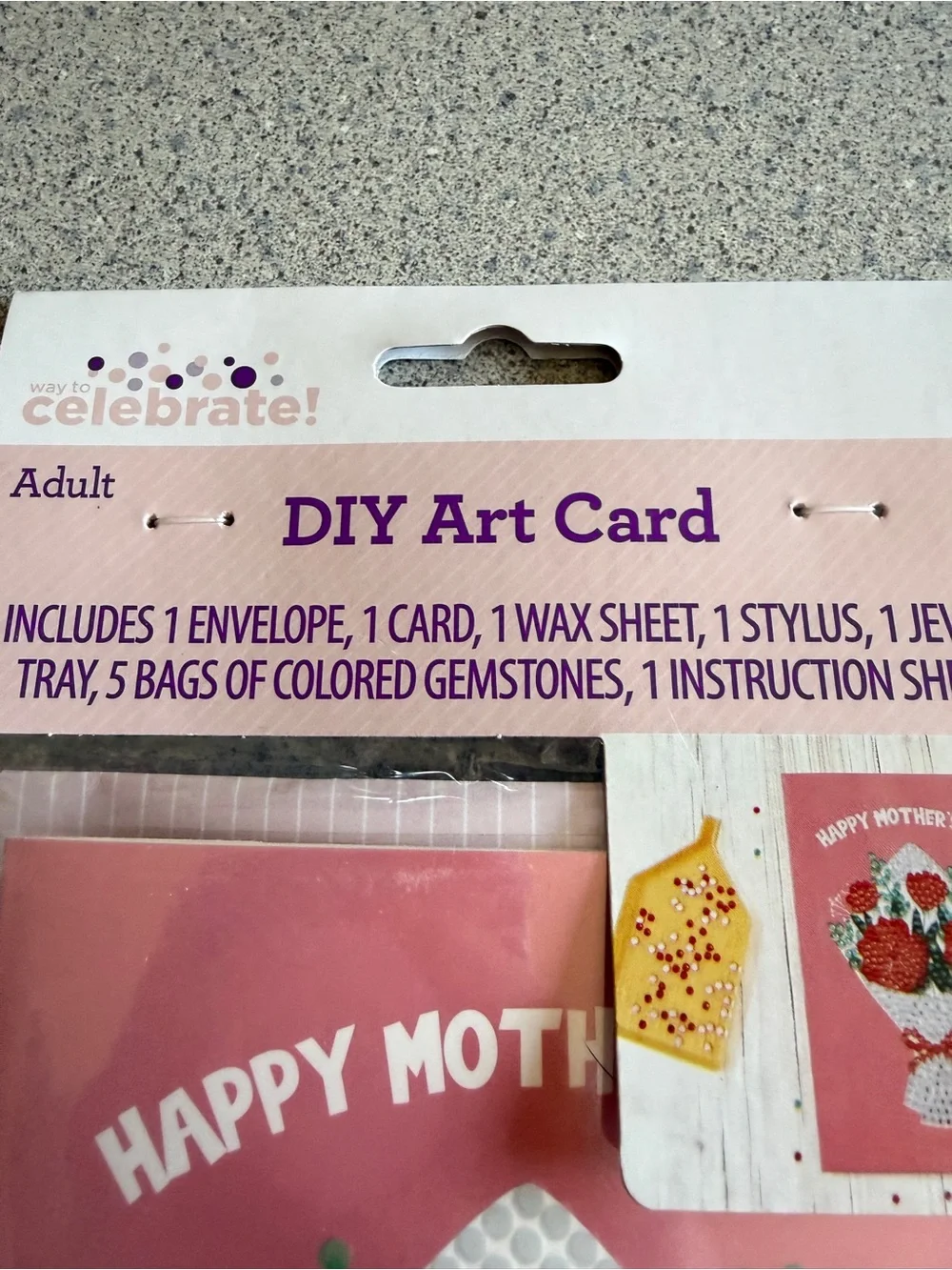 New Mother's Day DIY Diamond Gem Art Kit Card Creative Way to Celebrate
